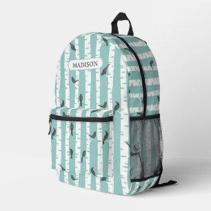 Sac À Dos Imprimé Motif avec oiseaux et arbres