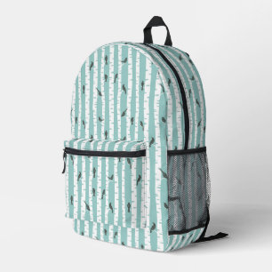 Sac À Dos Imprimé Motif avec oiseaux et arbres