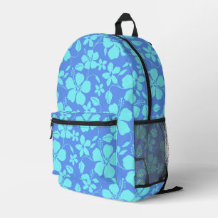 SAC À DOS IMPRIMÉ MOTIF BLUE HAWAII EN PERVENCHE/TEAL