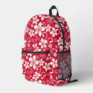 SAC À DOS IMPRIMÉ MOTIF BLUE HAWAII EN ROUGE