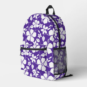 SAC À DOS IMPRIMÉ MOTIF BLUE HAWAII EN VIOLET