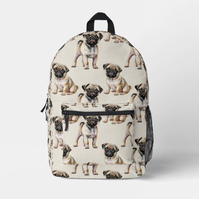Sac À Dos Imprimé Motif Carlin (Recto)