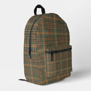 Sac À Dos Imprimé Motif carreau tartan vert forêt classique