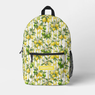Sac À Dos Imprimé Motif citron personnalisé