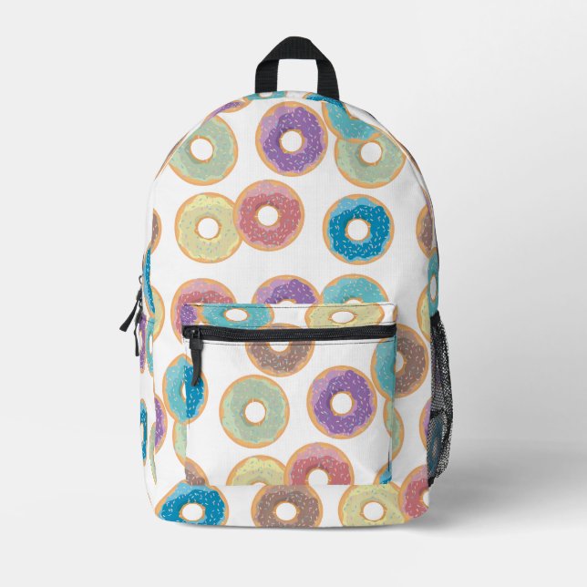 Sac À Dos Imprimé Motif coloré Pastel Donuts & Sprinkings (Recto)