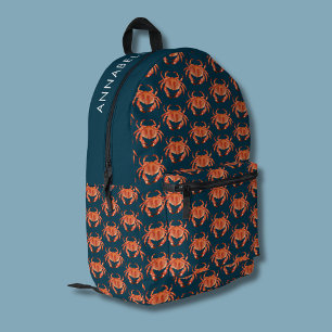 Sac À Dos Imprimé Motif Crabe au Bord de Mer