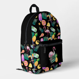 Sac À Dos Imprimé Motif d'ananas aux oiseaux tropicaux