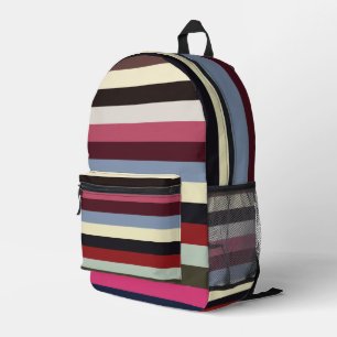 Sac À Dos Imprimé Motif de bandes horizontales colorées