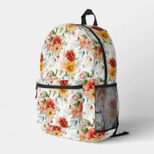 Sac À Dos Imprimé Motif de bouquet de fleurs Red Peony
