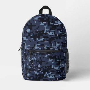 Sac À Dos Imprimé Motif de camouflage bleu numérique