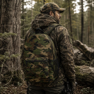 Sac À Dos Imprimé Motif de camouflage classique de la forêt militair
