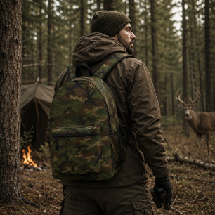 Sac À Dos Imprimé Motif de camouflage de forêt de reconnaissance en