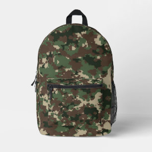 Sac À Dos Imprimé Motif de camouflage numérique en bois 