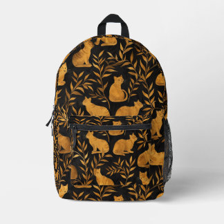 Sac À Dos Imprimé Motif de chat doré