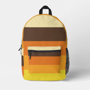 Sac À Dos Imprimé Motif de couleur rayé Rétro 70s
