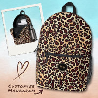 Motif de crème Brown de peau de léopard monogramme