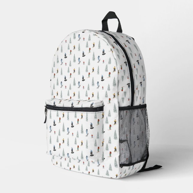 Sac À Dos Imprimé Motif de descente d'hiver (Coin arrière droit)