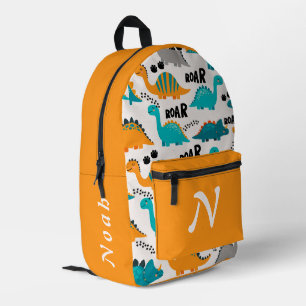 Sac À Dos Imprimé Motif de dinosaure mignon Monogramme personnalisé