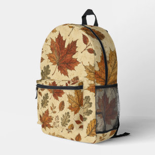Sac À Dos Imprimé Motif de feuilles d'automne – Botanique automnale