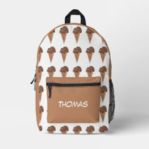 Sac À Dos Imprimé Motif de glace au chocolat à l'aquarelle
