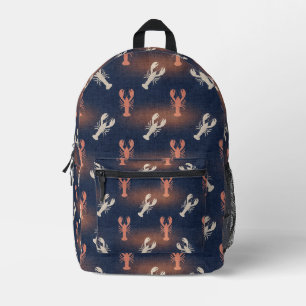 Sac À Dos Imprimé Motif de homard côtier – Été fruits de mer nautiqu