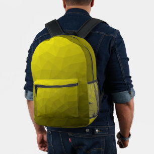 Sac À Dos Imprimé Motif de maillage géométrique dégradé jaune