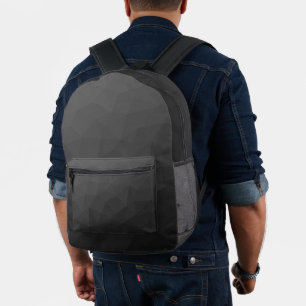 Sac À Dos Imprimé Motif de maille géométrique à dégradé gris foncé