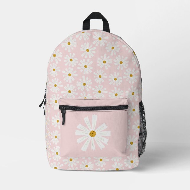 Sac À Dos Imprimé Motif de marguerite croisé (Recto)