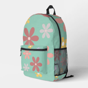 Sac À Dos Imprimé Motif de marguerite rétro multicolore