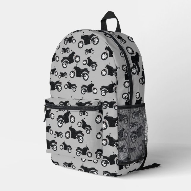 Sac À Dos Imprimé Motif de moto de retour à l'école (Coin arrière droit)