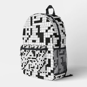 Sac À Dos Imprimé Motif de mots croisés