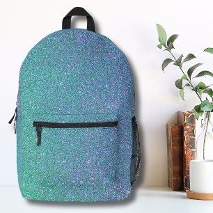 Sac À Dos Imprimé Motif de Parties scintillant Turquoise bleu vert t