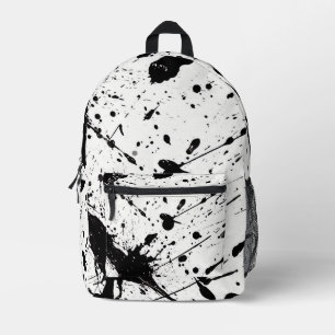 Sac À Dos Imprimé Motif de peinture noire carrelé