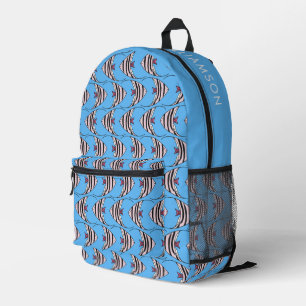 Sac À Dos Imprimé Motif de poisson bleu