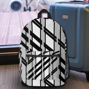 Sac À Dos Imprimé Motif de skyline abstrait noir et blanc moderne