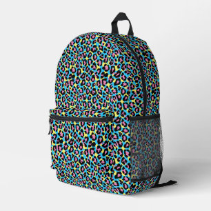 Sac À Dos Imprimé Motif de Spots Neon Leopard