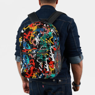 Sac À Dos Imprimé Motif de streetwear urbain graffiti