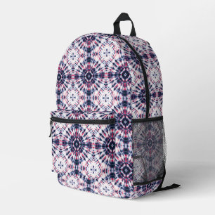 Sac À Dos Imprimé Motif de teinture bleu et rouge