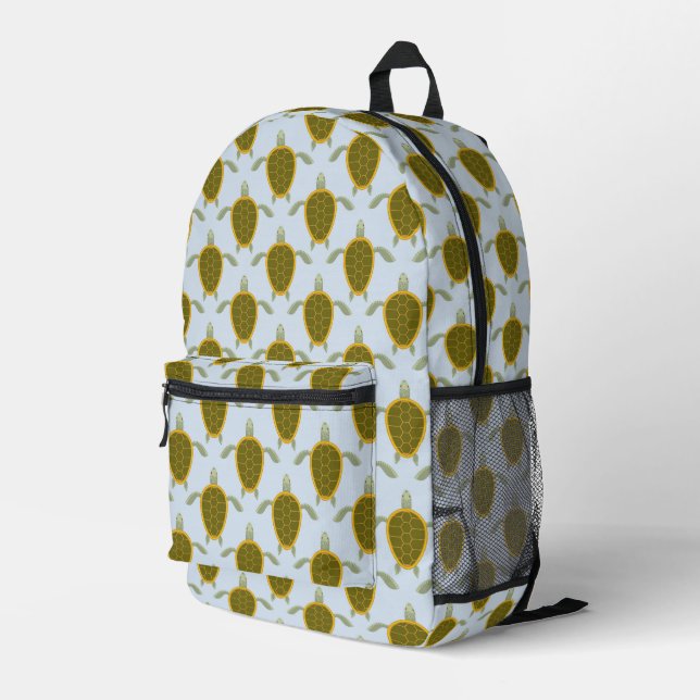 Sac À Dos Imprimé Motif Des Tortues De Mer (Coin arrière droit)