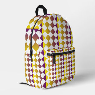 Sac À Dos Imprimé Motif diamant à carreaux coloré