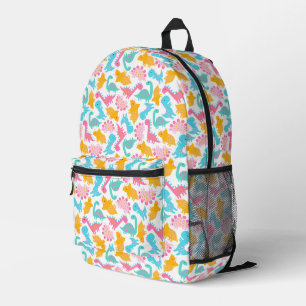 Sac À Dos Imprimé Motif Dinosaur rose et Turquoise