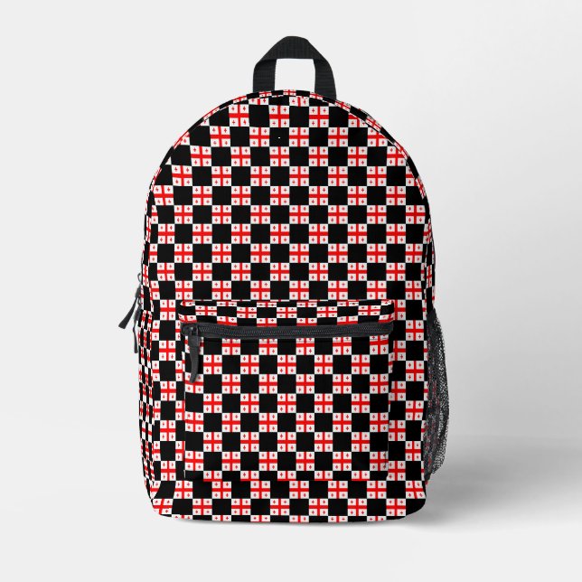 Sac À Dos Imprimé motif du drapeau À damiers Géorgie (Recto)