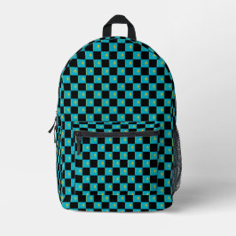 Sac À Dos Imprimé motif du drapeau À damiers Kazakhstan