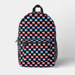 Sac À Dos Imprimé motif du drapeau À damiers Luxembourg