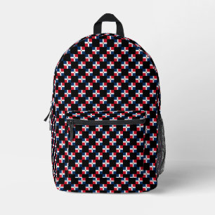 Sac À Dos Imprimé motif du drapeau À damiers République dominicaine