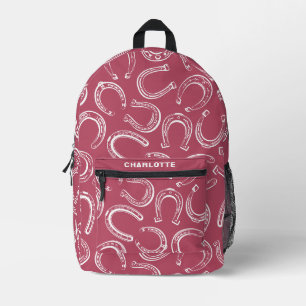 Sac À Dos Imprimé Motif équestre personnalisé en fer à cheval