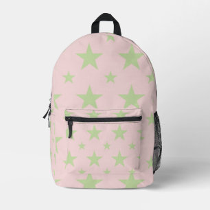 Sac À Dos Imprimé Motif Étoiles Vert Rose Constellation Pastel