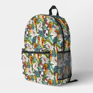 Sac À Dos Imprimé Motif Fleur Exotique Et Oiseau Monogramme 2