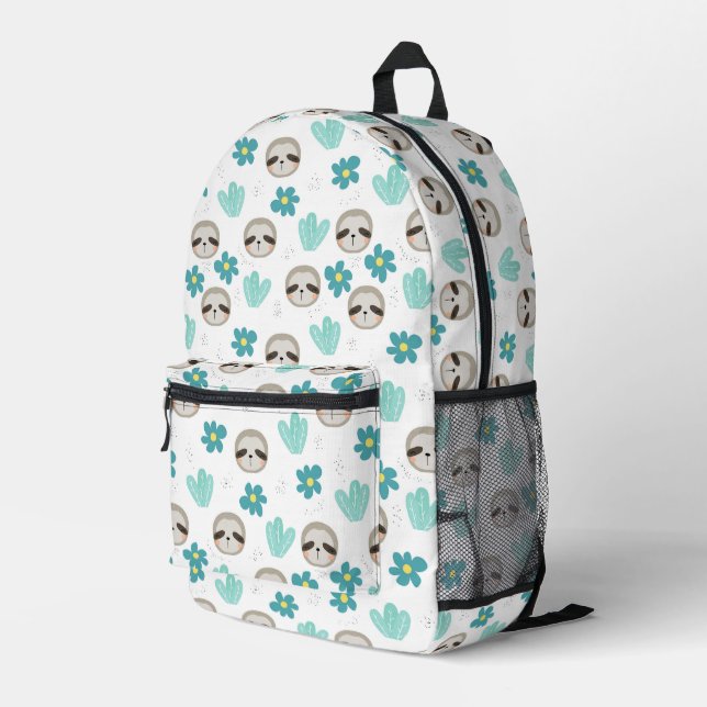 Sac À Dos Imprimé Motif Floral à fentes douces (Coin arrière droit)