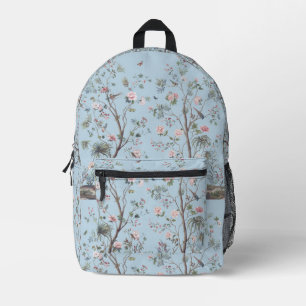 Sac À Dos Imprimé Motif floral antique bleu